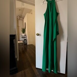 Lulu's Vibrant Green halter Dress